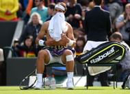 Rafael Nadal at The Championships - Wimbledon 2013: Day One